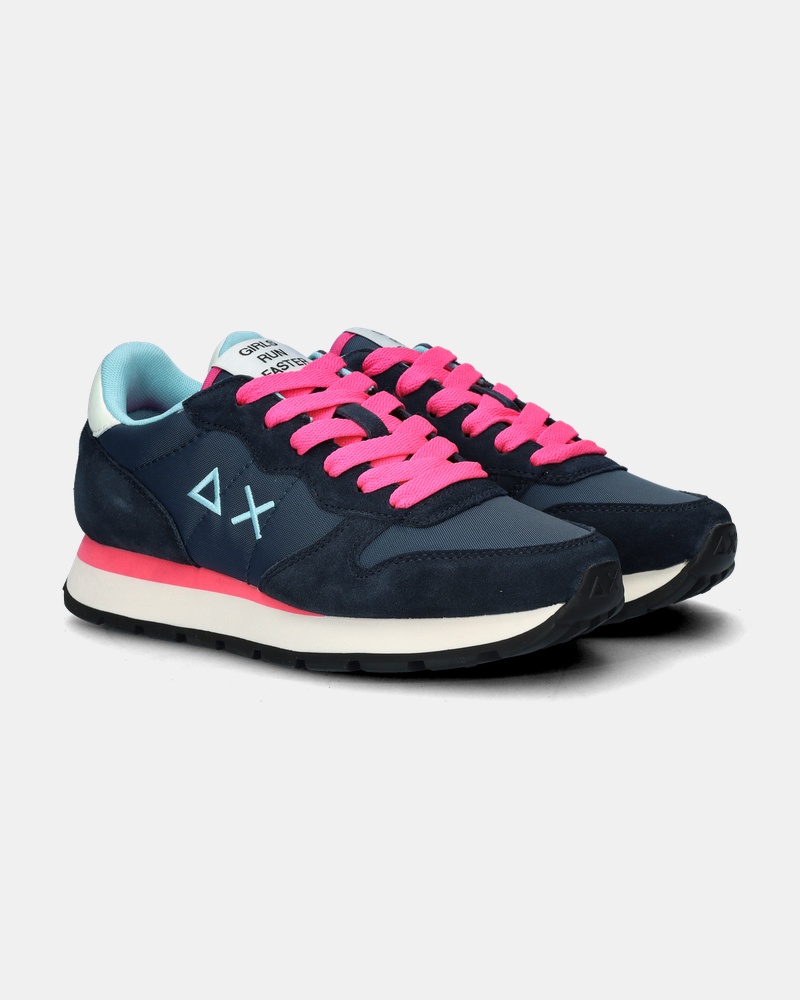 Sun 68 Ally Solid Nylon Lage sneakers  - blauw