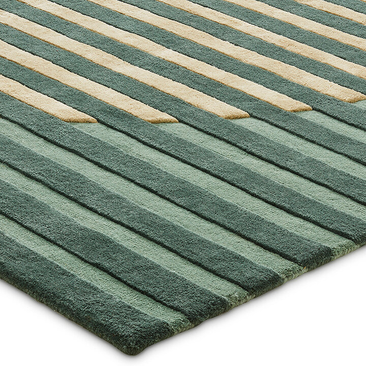Modern wollen vloerkleed - Fano Groen
