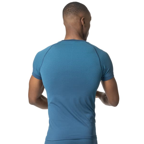 T-shirt running ODLO ML PERFORMANCE LIGHT BLUE WING TEAL - SAXONY BLUE
