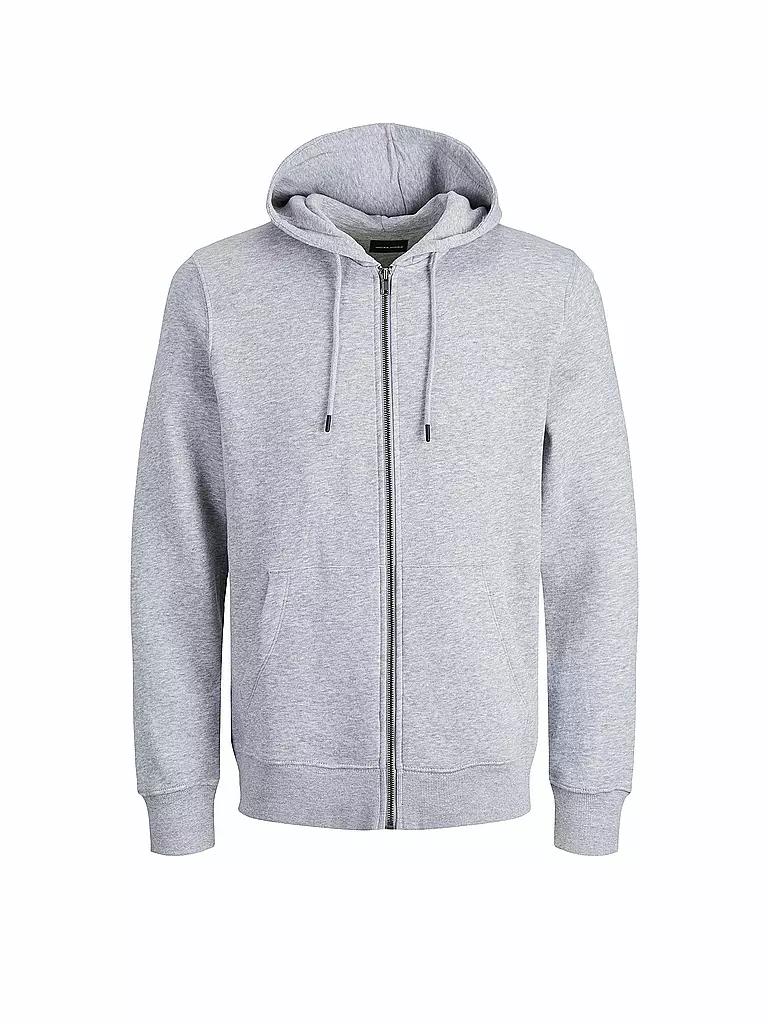 JACK & JONES Kapuzensweatjacke JJESTAR  grau