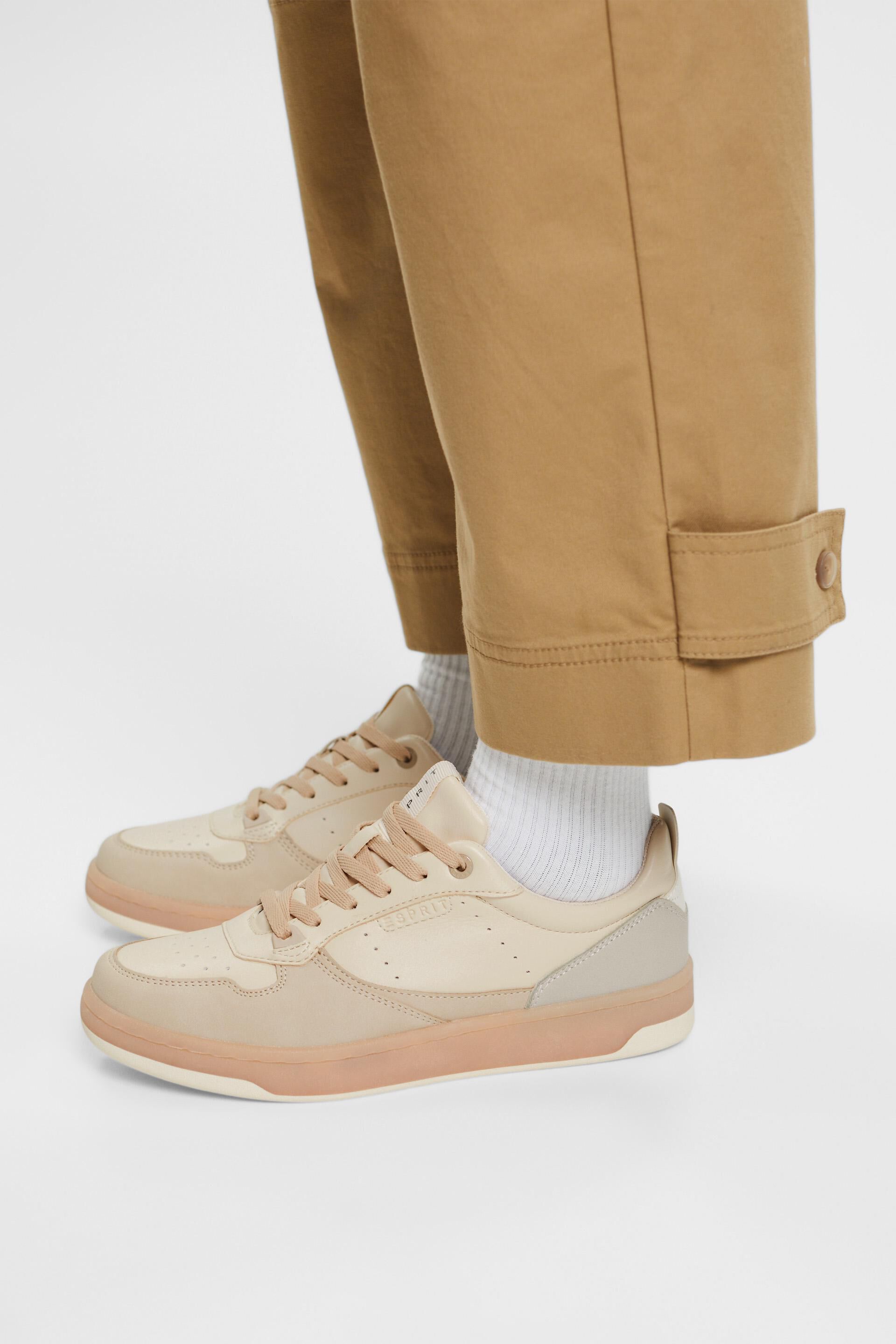 Sneakers bicolores en similicuir