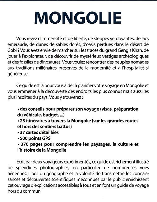 MONGOLIE LES PLUS BEAUX ITINERAIRES