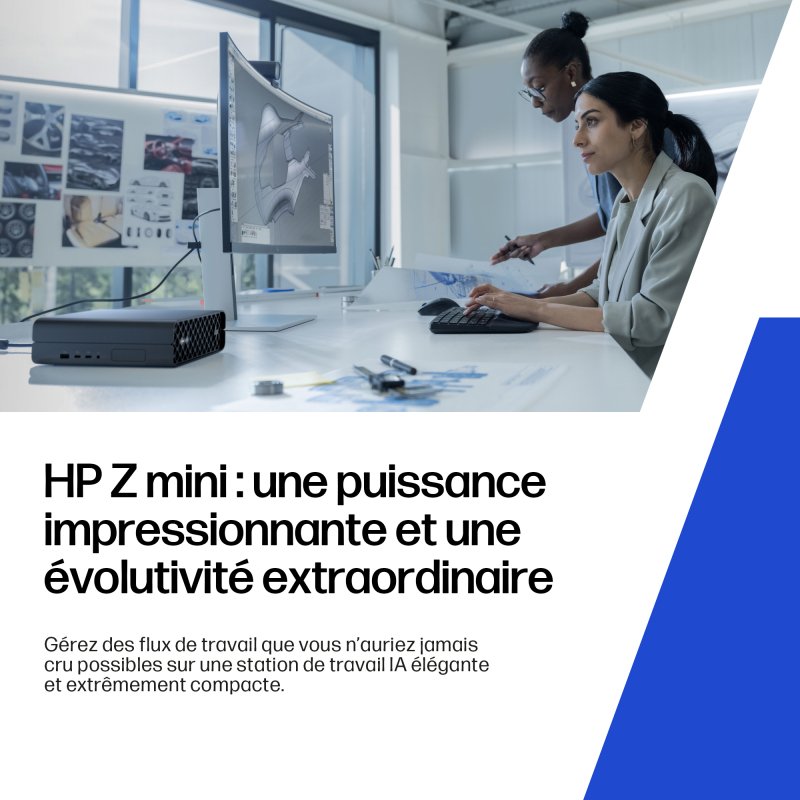 HP Z2 G1i Intel Core Ultra 7 265 16 Go DDR5-SDRAM 1 To SSD Windows 11 Pro Mini PC Station de travail AI Workstation, AI PC Noir