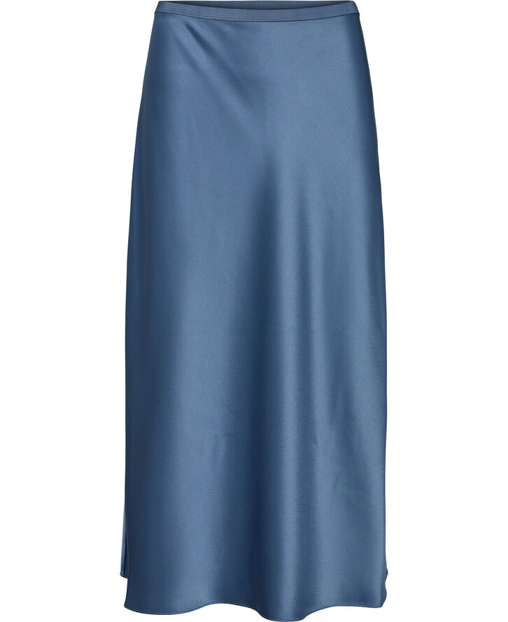Polo Ralph Lauren Satin Midi Skirt Blå