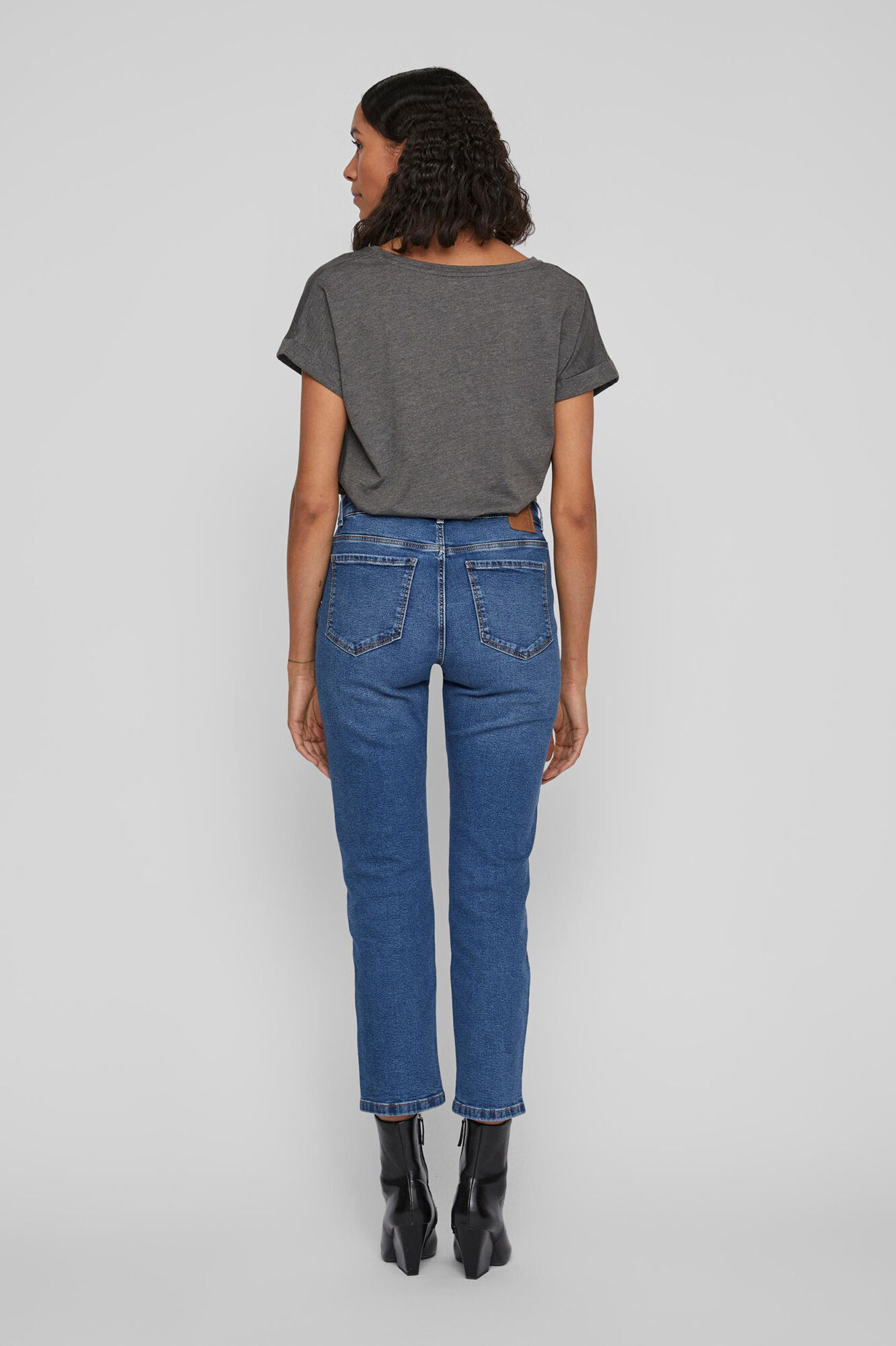 Calça jeans Alice de perna reta - Azul