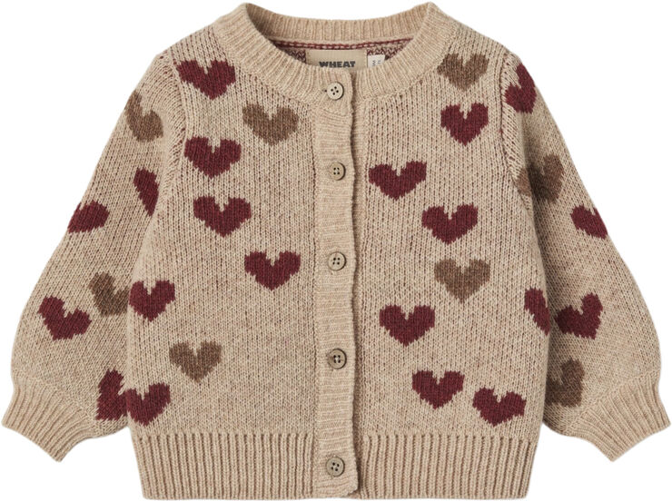 Wheat Jacquard Strik Pullover Mimi Offwhite