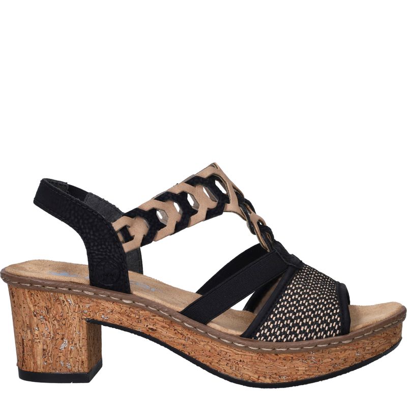Rieker Sandalettes Zwart Dames