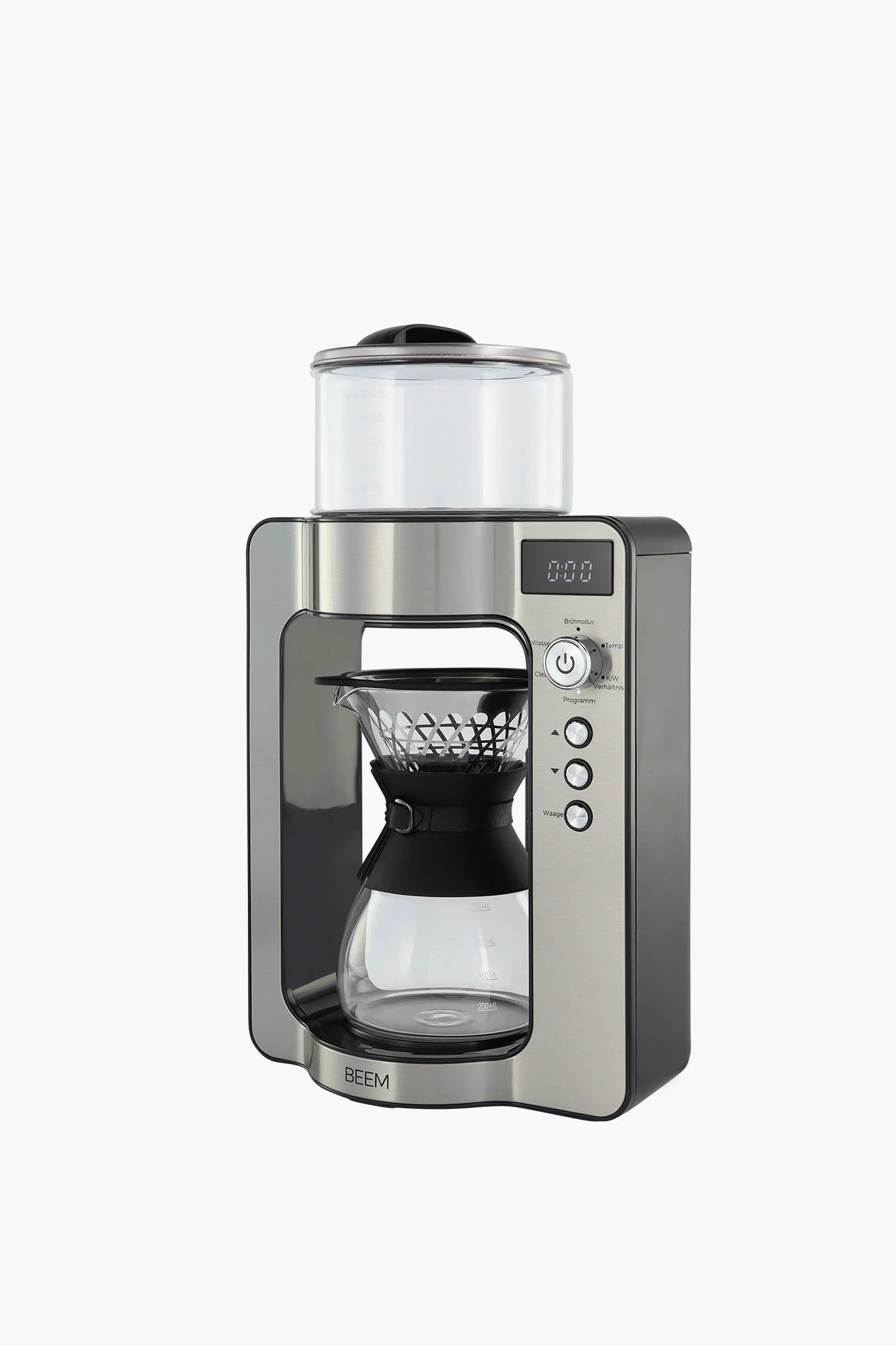 BEEM Kaffeemaschine Pour Over mit Kaffeewaage 1500W Edelstahl/schwarz