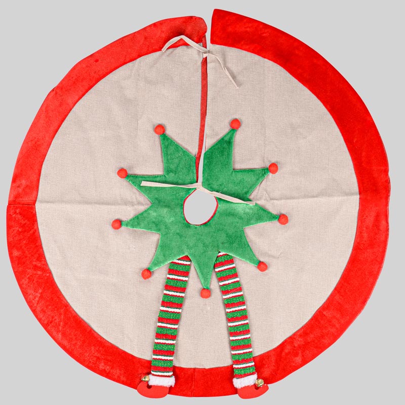 Tour de sapin 'Holly Jolly' vert et rouge