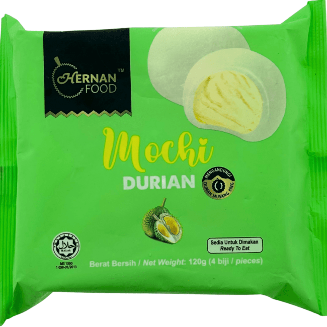 Hernan Foods Bevroren Durian Mochi Rijstcake 120g