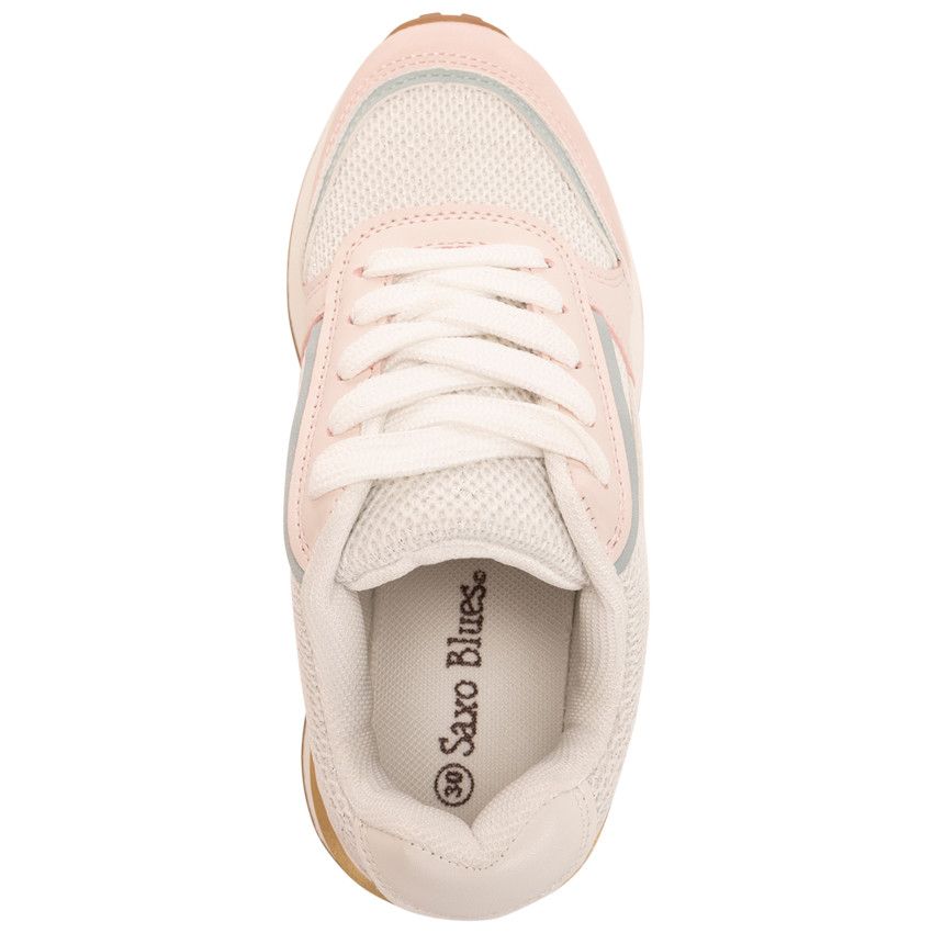 Baskets de sport en mesh avec empiècements pour fille - Blanc