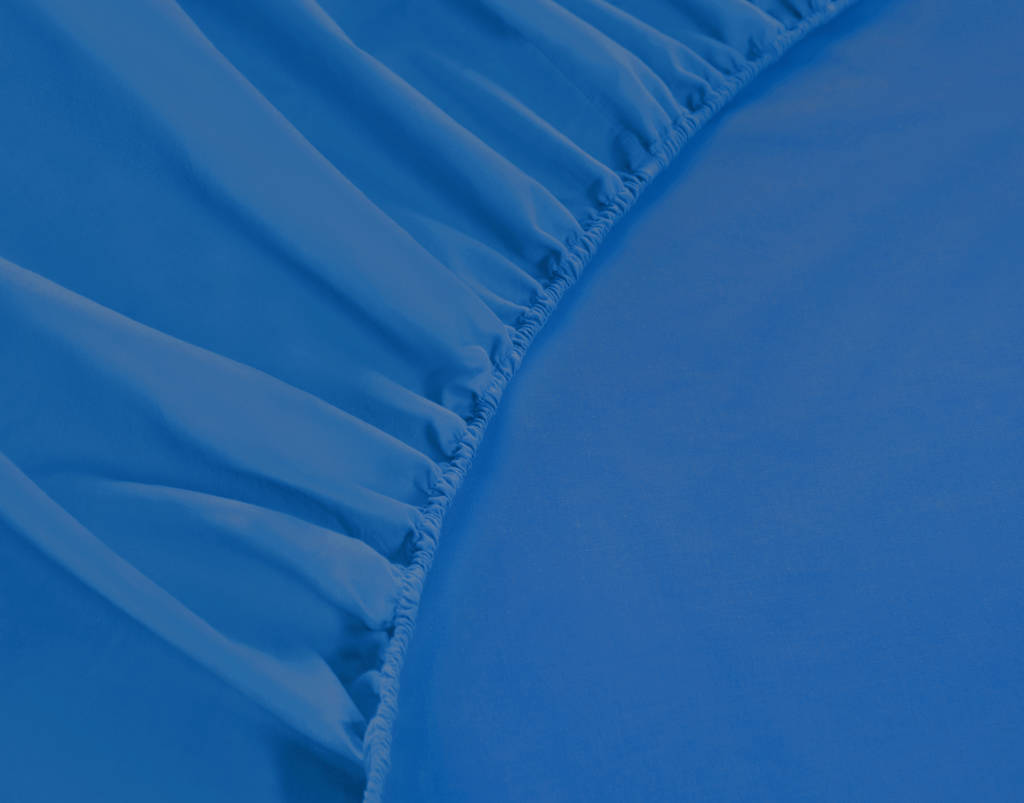 katoenen hoeslaken blauw