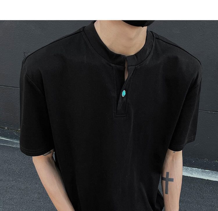 Freehop - T-shirt met korte mouwen en inkeping in de hals