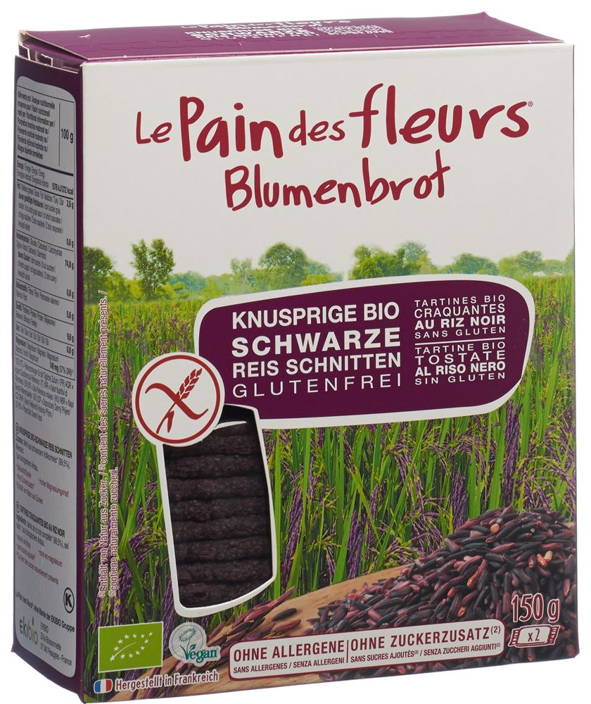 LE PAIN DES FLEURS Knusprige Schnitten Schwarzer Reis 150 g