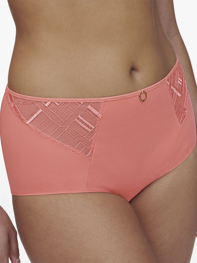 Chantelle Graphic Support High Waisted Support Full Brief Lyserød