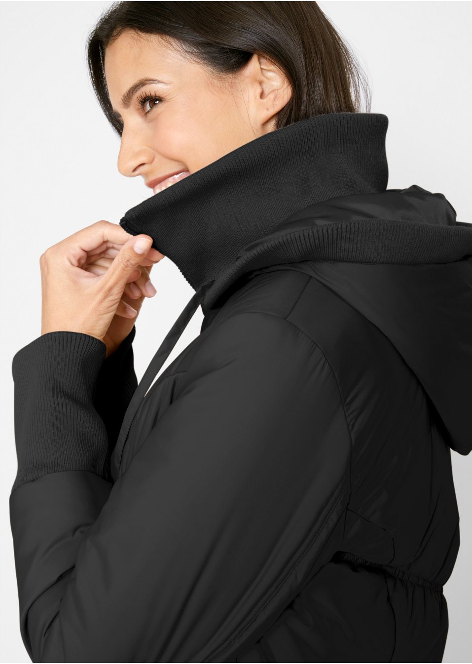 Veste matelassée à empiècement confortable et capuche