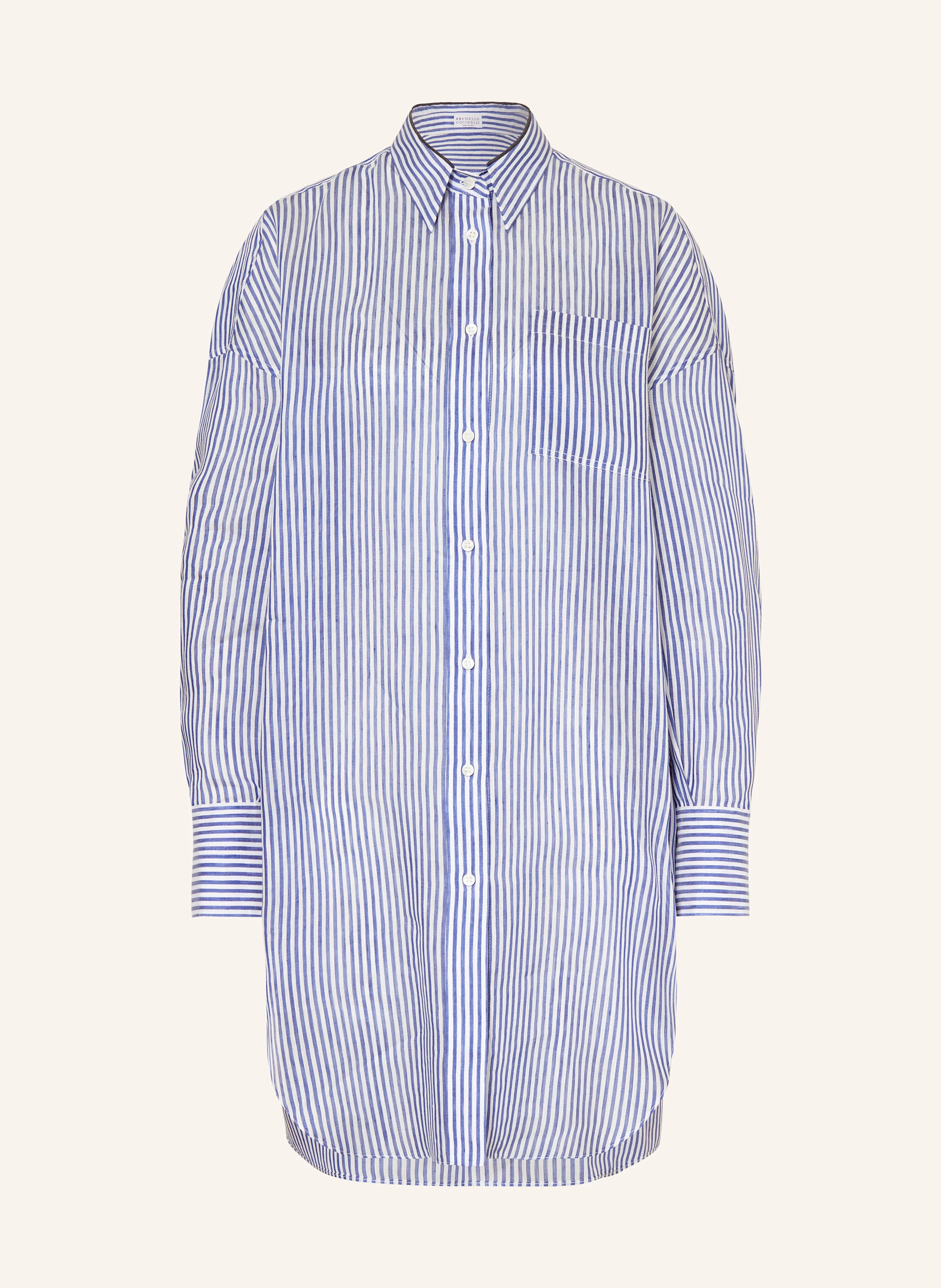 BRUNELLO CUCINELLI Hemdblusenkleid mit Schmucksteinen