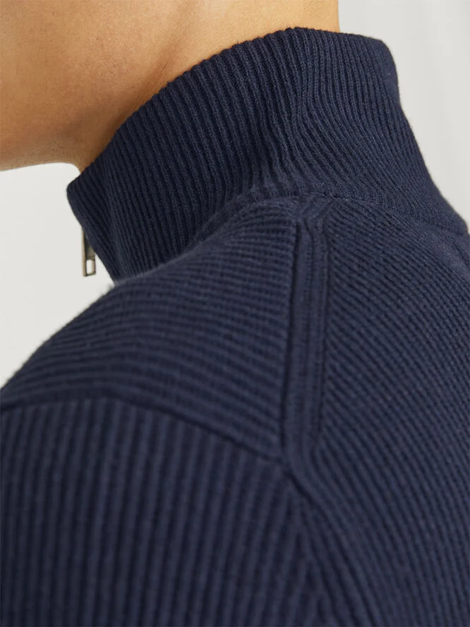Jack & Jones JJEPERFECT KNIT HALF ZIP SN Sky captain