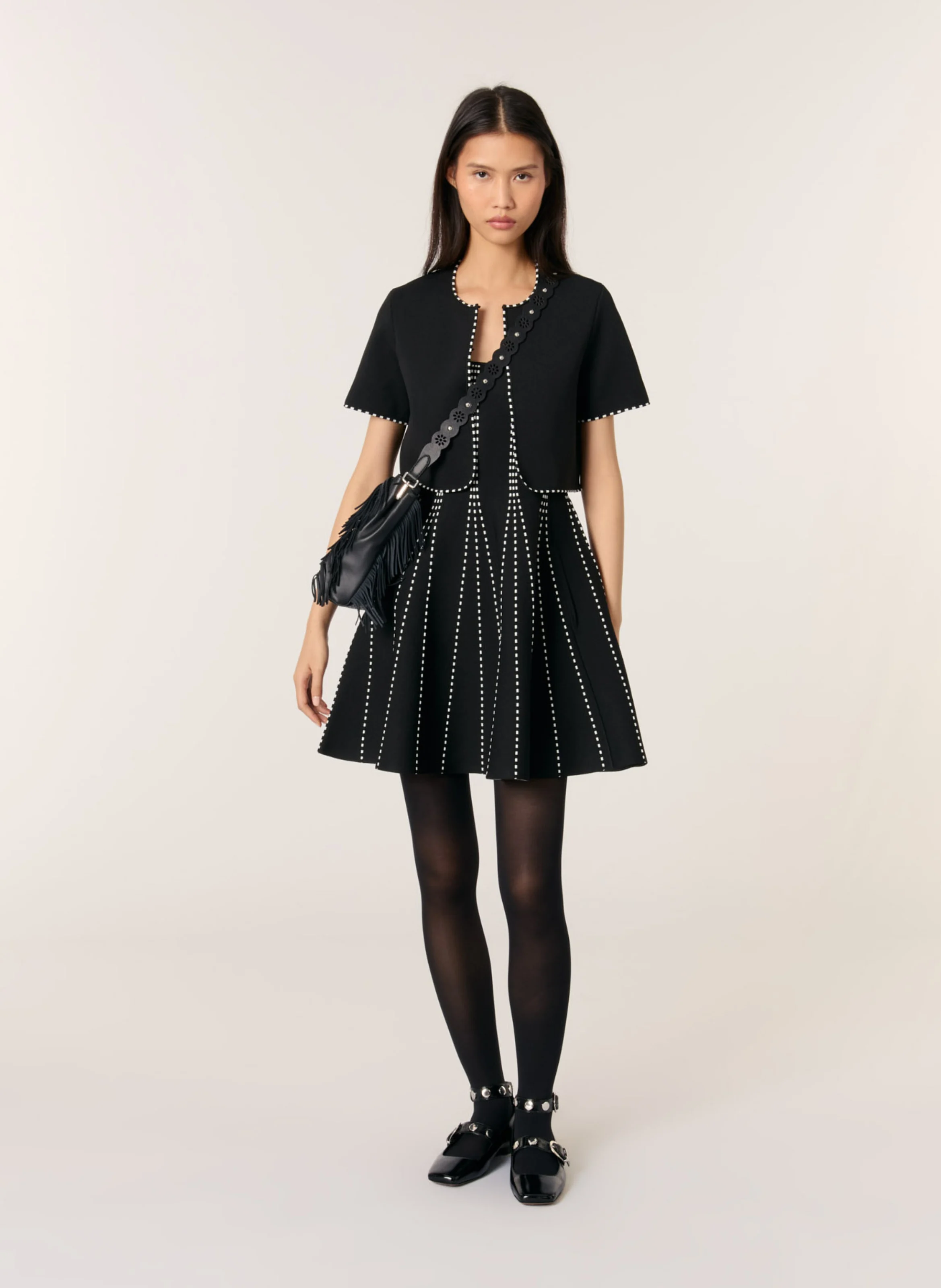 Cardigan col rond| Noir