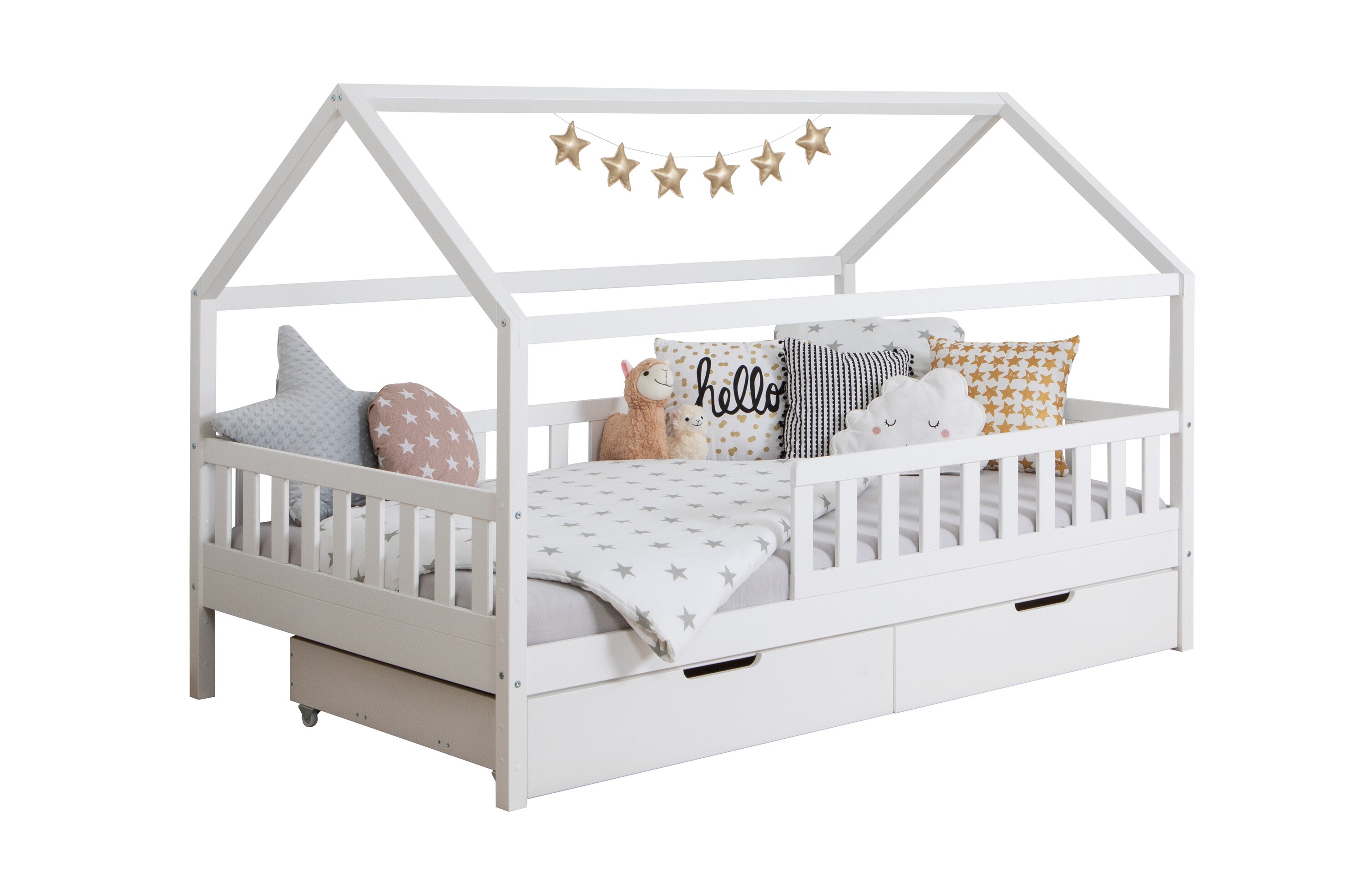 TiCAA Kinderbett Hausbett 