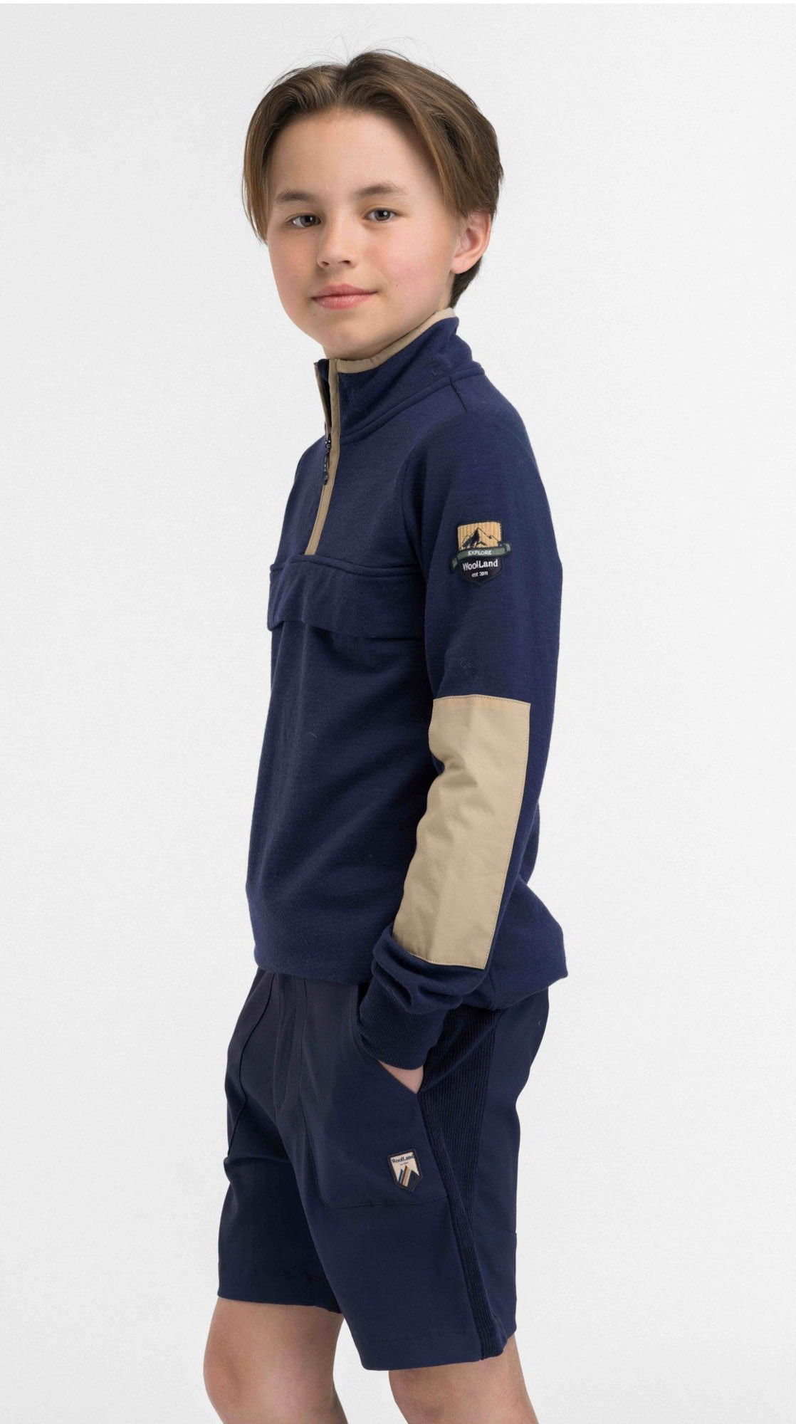 Romsdalseggen Kordfløyel Shorts Gutt Blue Ink