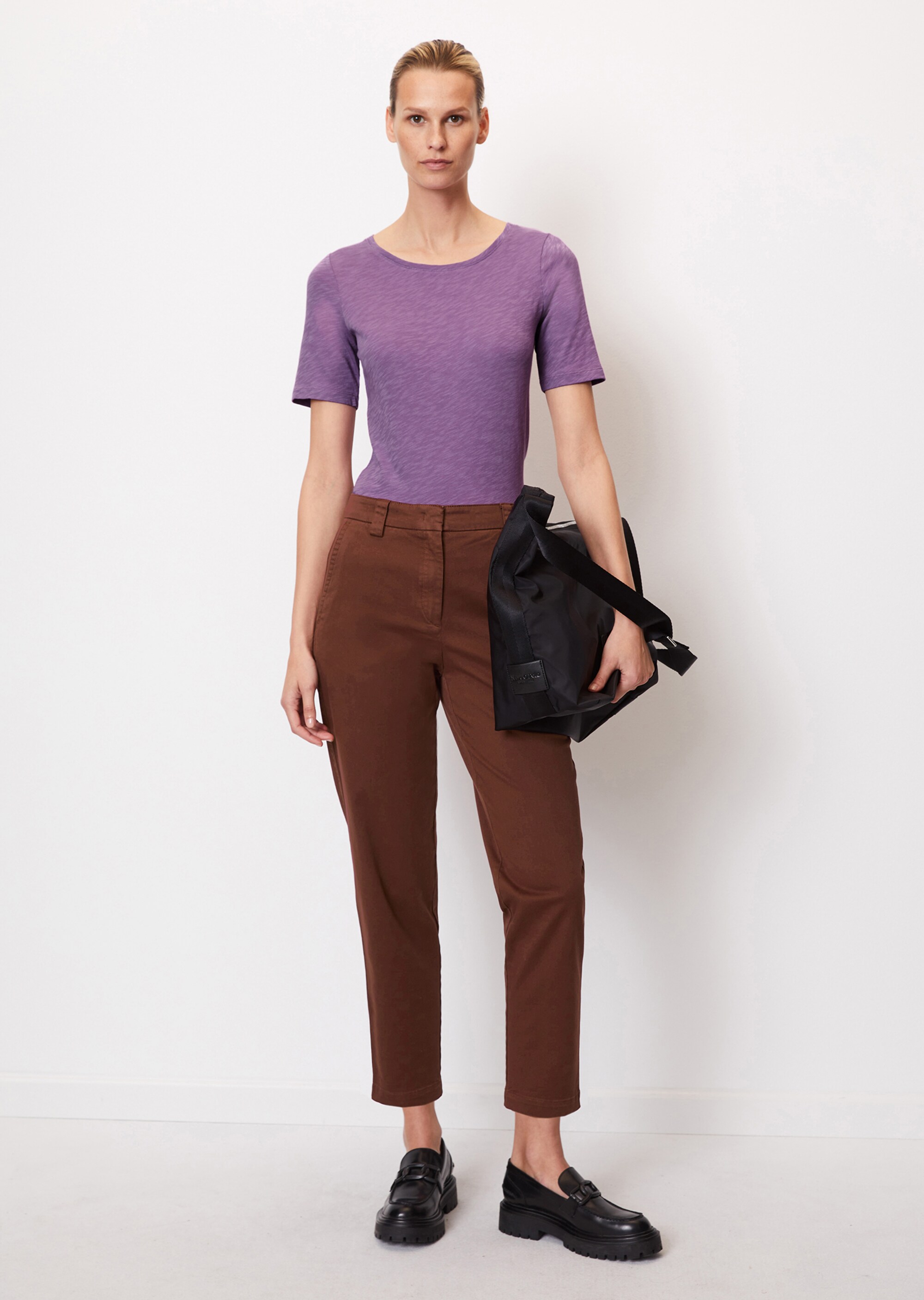 Slub-Jersey-T-Shirt regular aus reinem Organic Cotton