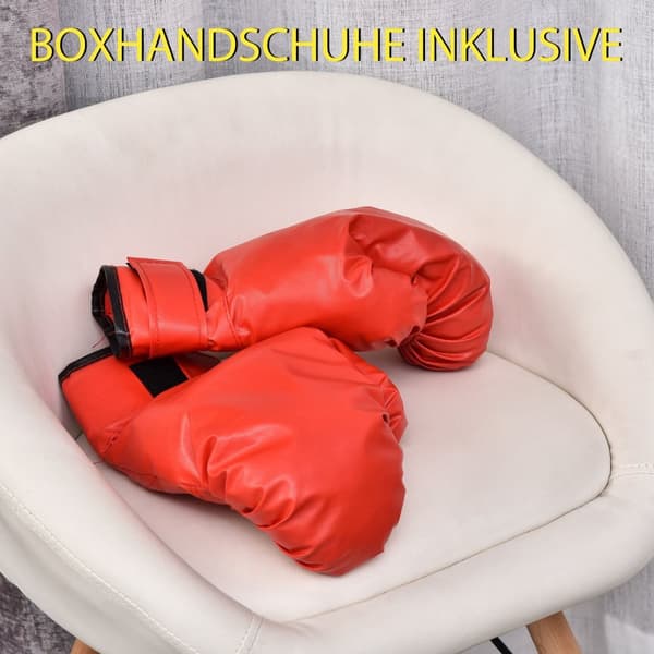 Bokseball med stativ, 136-154 cm høydejusterbar boksesekk, stående bokseball med boksehansker, for tenåringer og voksne, for utstyr, stressavlastning,