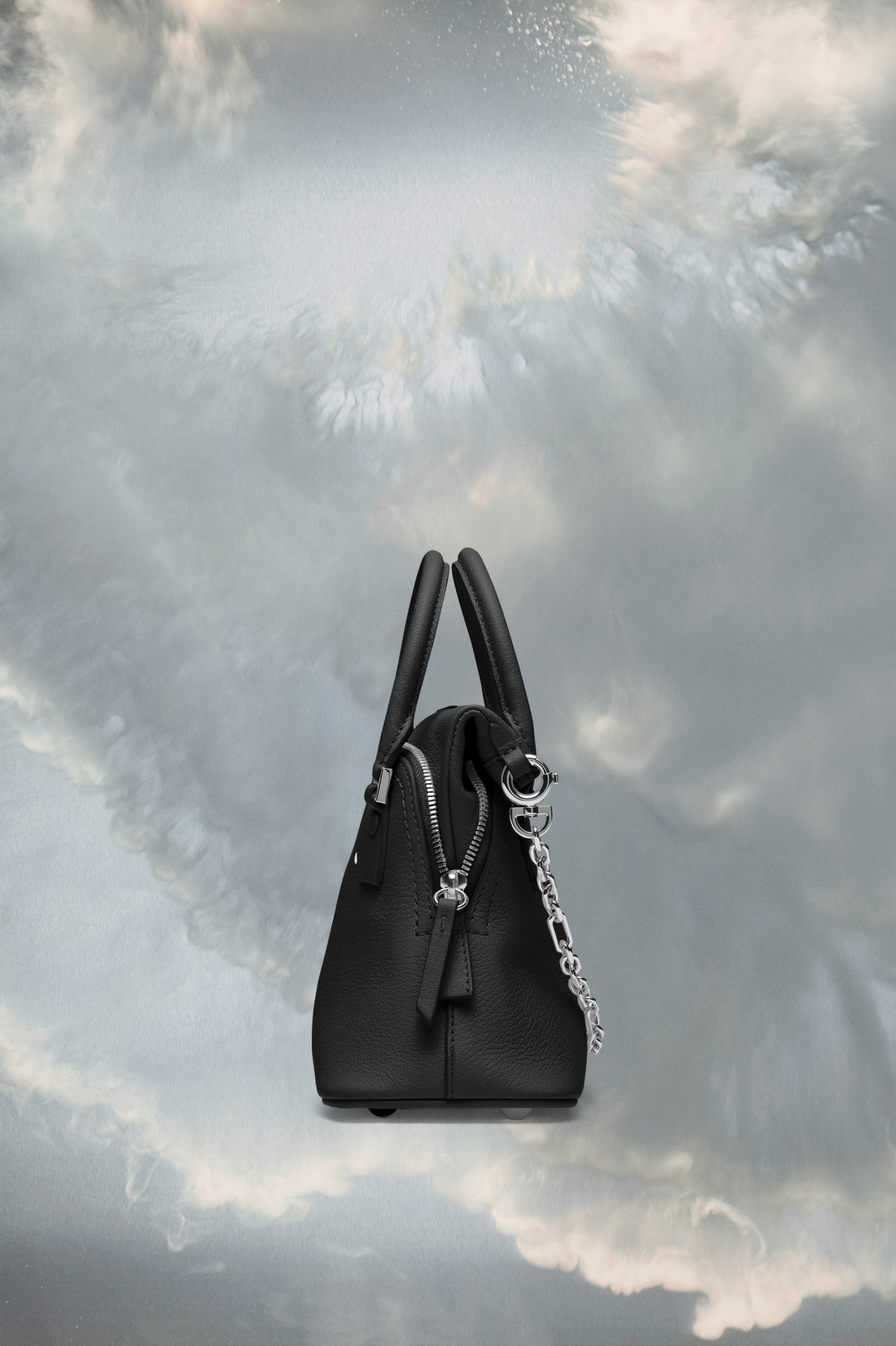 5AC classique micro en cuir pour femme Noir