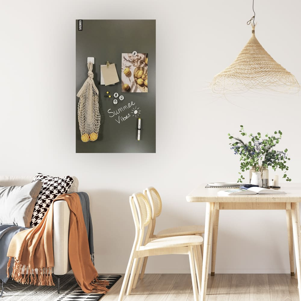 Magneetbord mat – krijtbord olijfgroen 60x150 cm