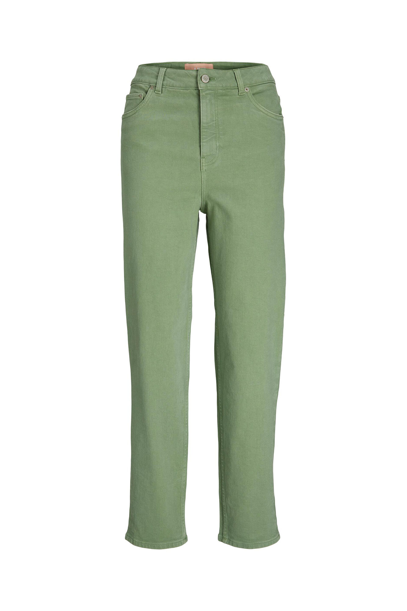 calça jeans mom fit colorida