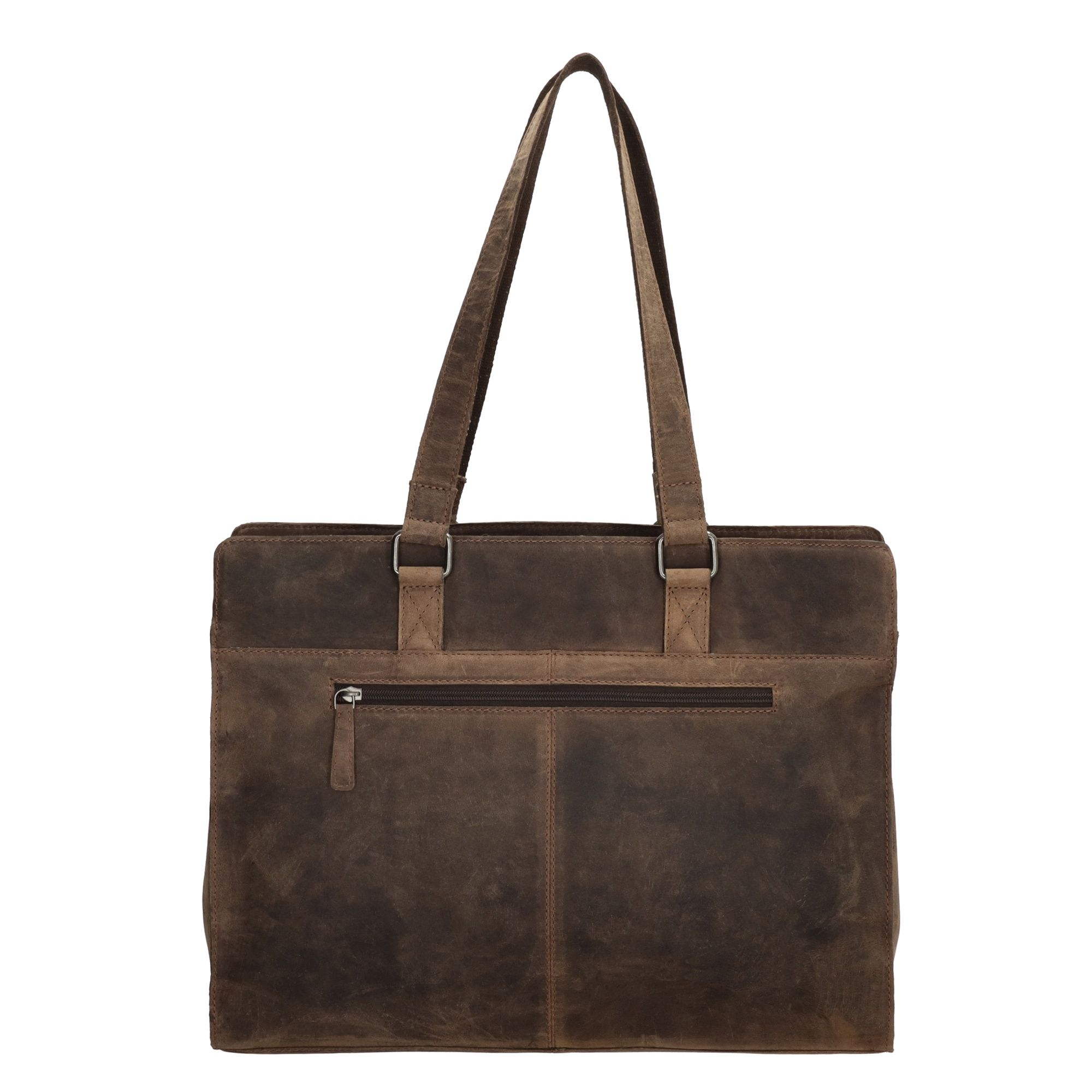 Hide & Stitches Idaho Laptoptas 15,6 inch Donkerbruin
