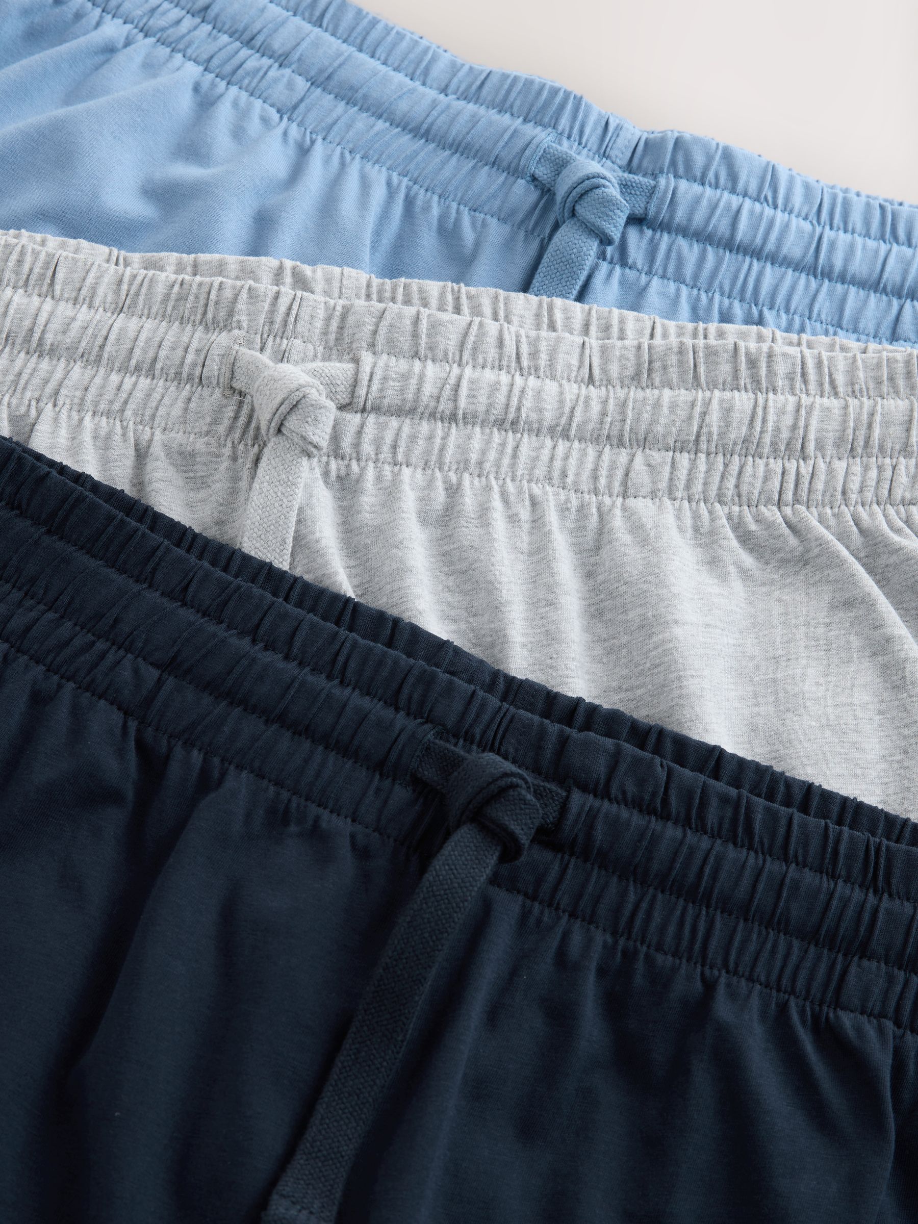 Marineblauw/grijs/blauw - Set van 3 jersey pyjamashorts