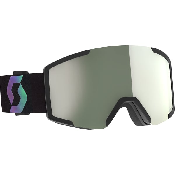 Masque de ski SCOTT SHIELD AMP PRO BLACK/AURORA GREEN / AMP PRO WHITE CHROME