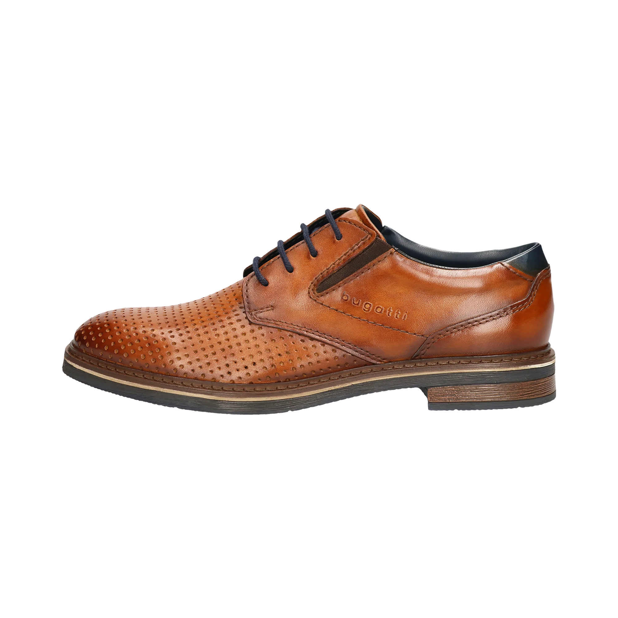 Leder Business Schnürer cognac