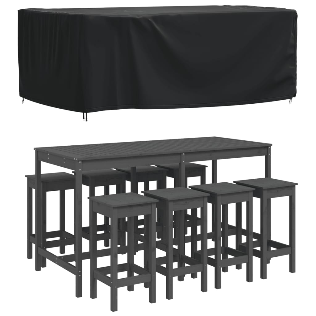 Housse de salon de jardin noir 225x143x90 cm imperméable 420d