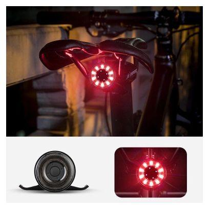 Feu arrière de vélo LED avec recharge USB-C  lumière rouge  5 modes
