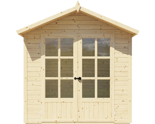 Bertilo Melrose tuinhuis met vloer, 214 x 246 cm, natuurlijke afwerking