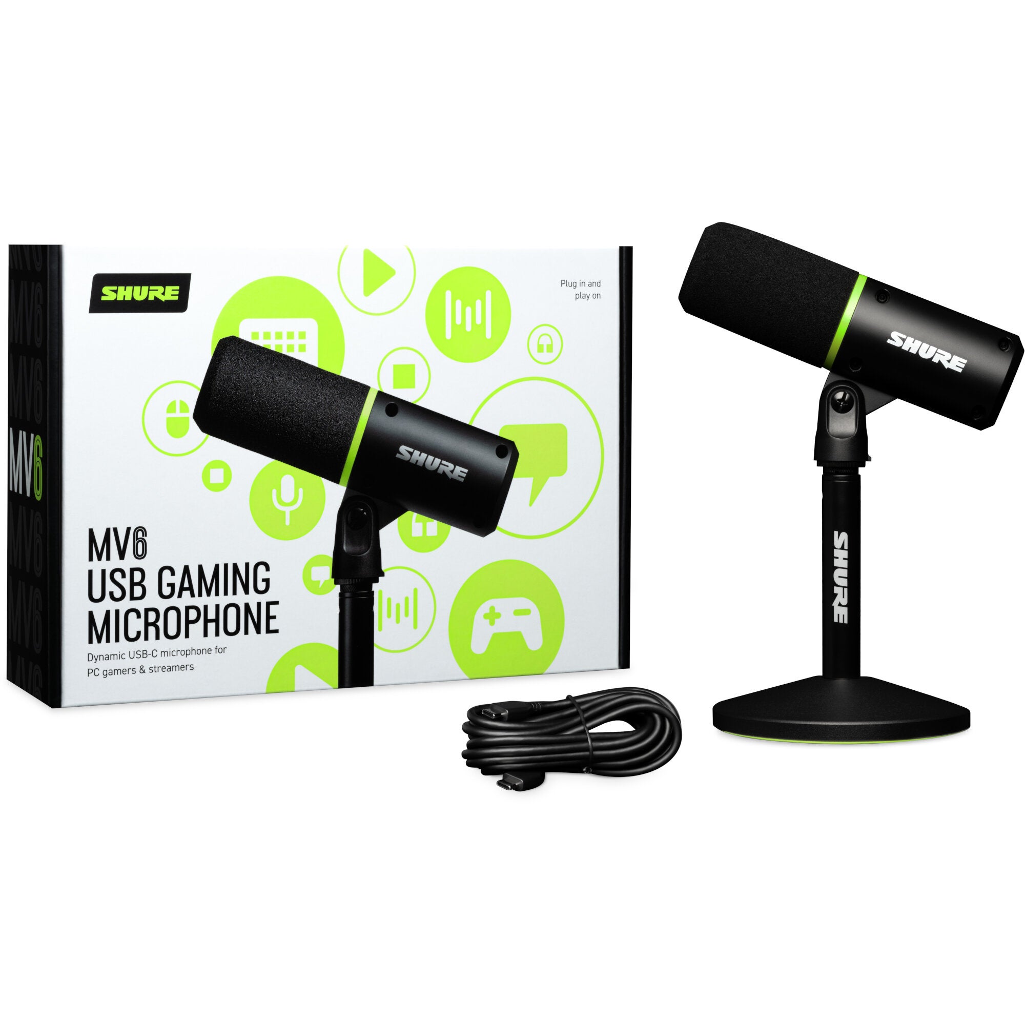 Shure Motiv MV6 dynamische usb microfoon