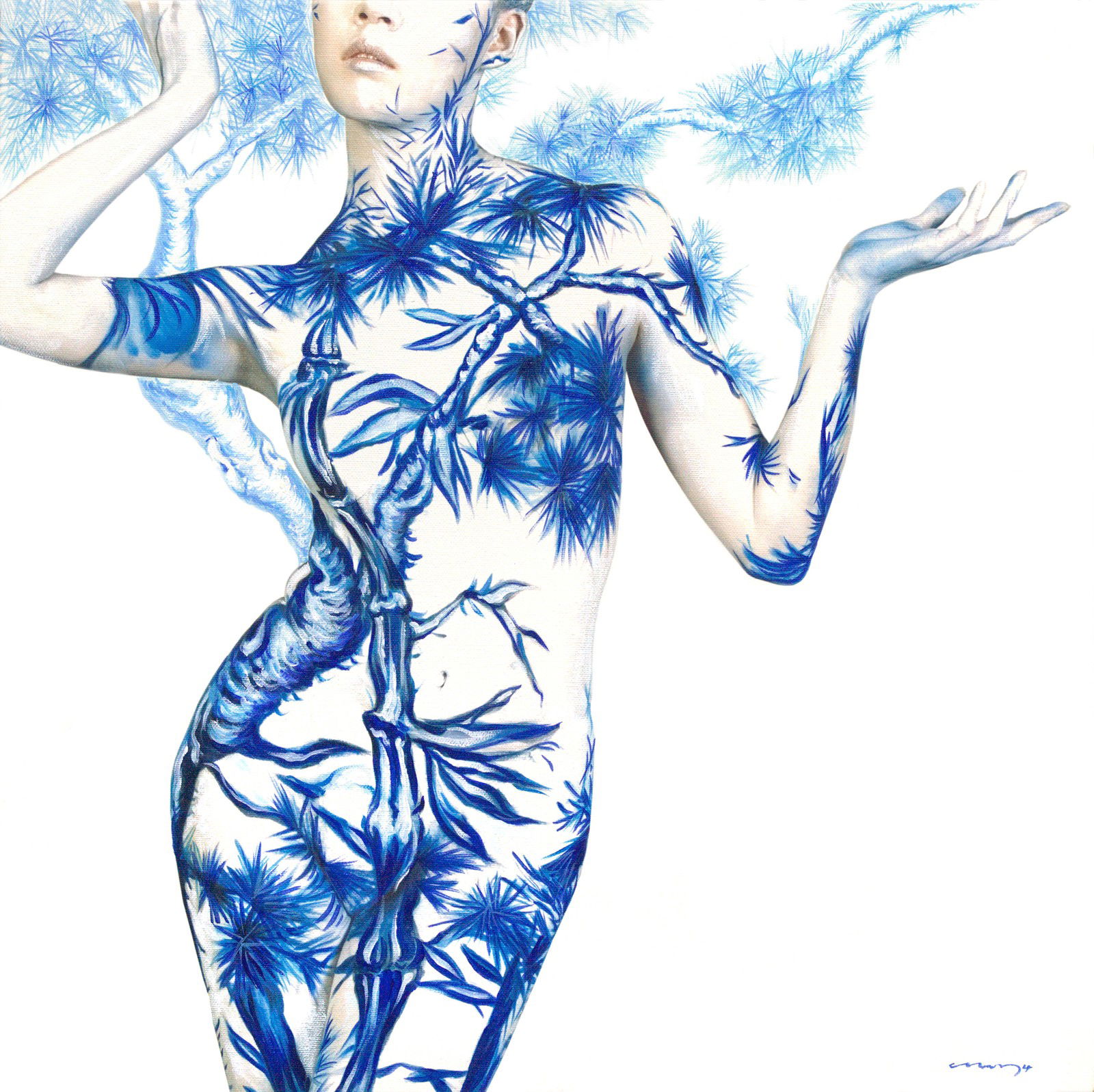 Blue White Porcelain 03 by Dallae Bae - Limited Edition. Edition of: 100. Signed.