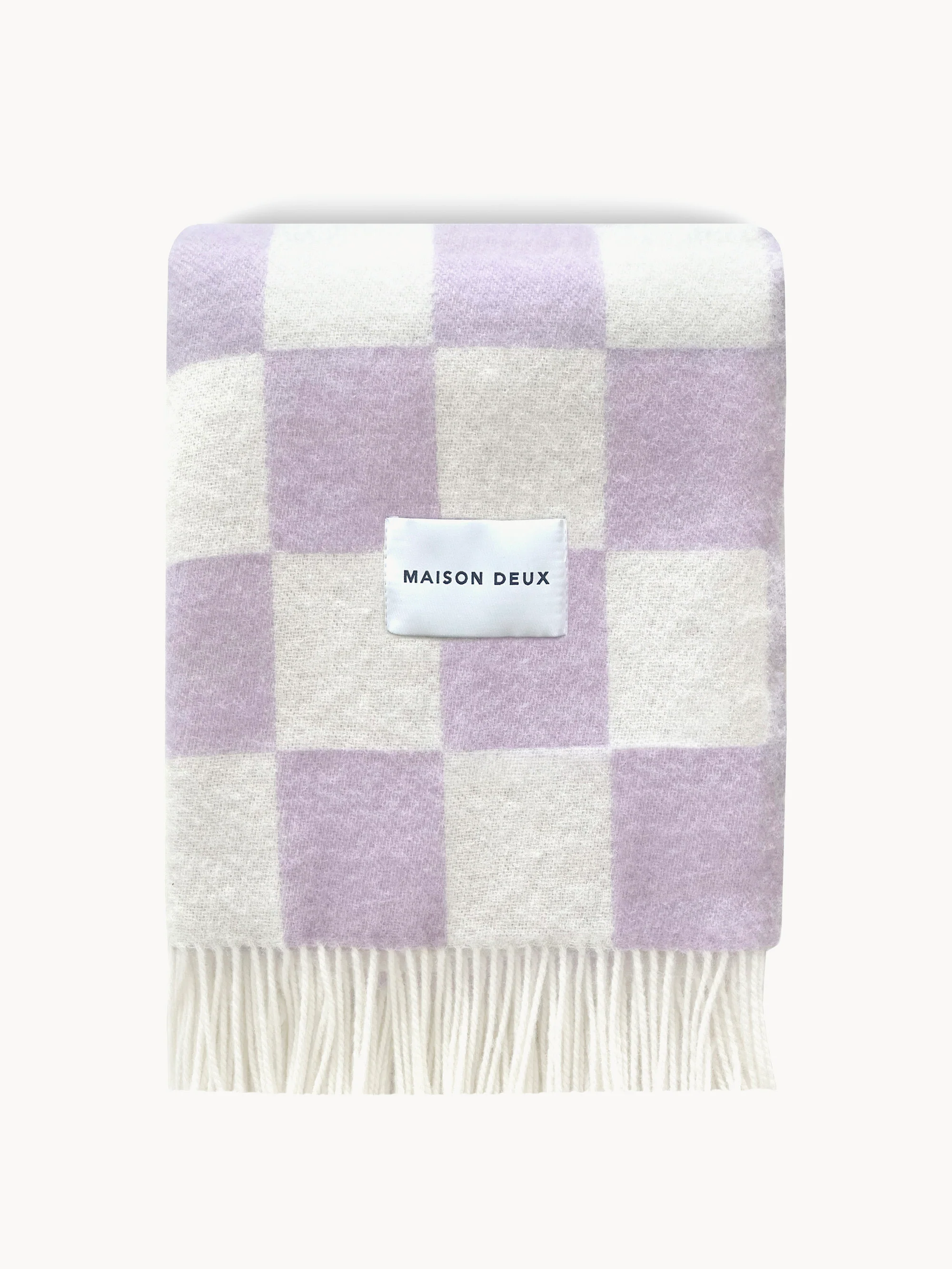 Wollen plaid Checkerboard met ruitjespatroon