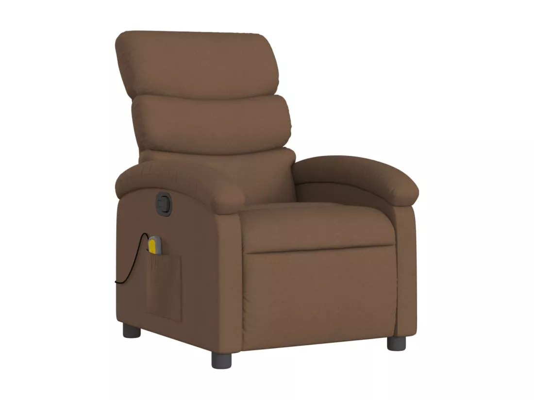 Fauteuil massant inclinable Marron Tissu