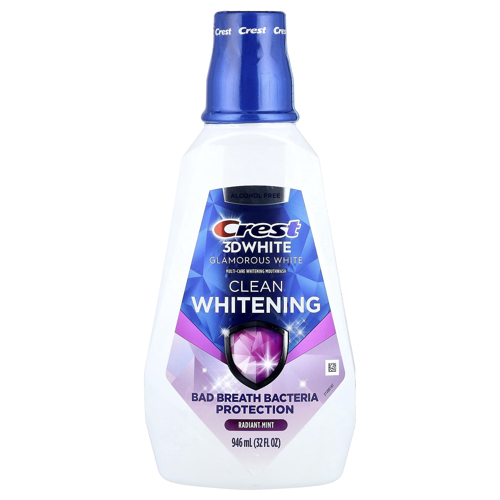 Crest, 3D White™, Multi-Care Whitening Mondspoeling, Glamorous White™, Alcoholvrij, Artic Mint, 946 ml