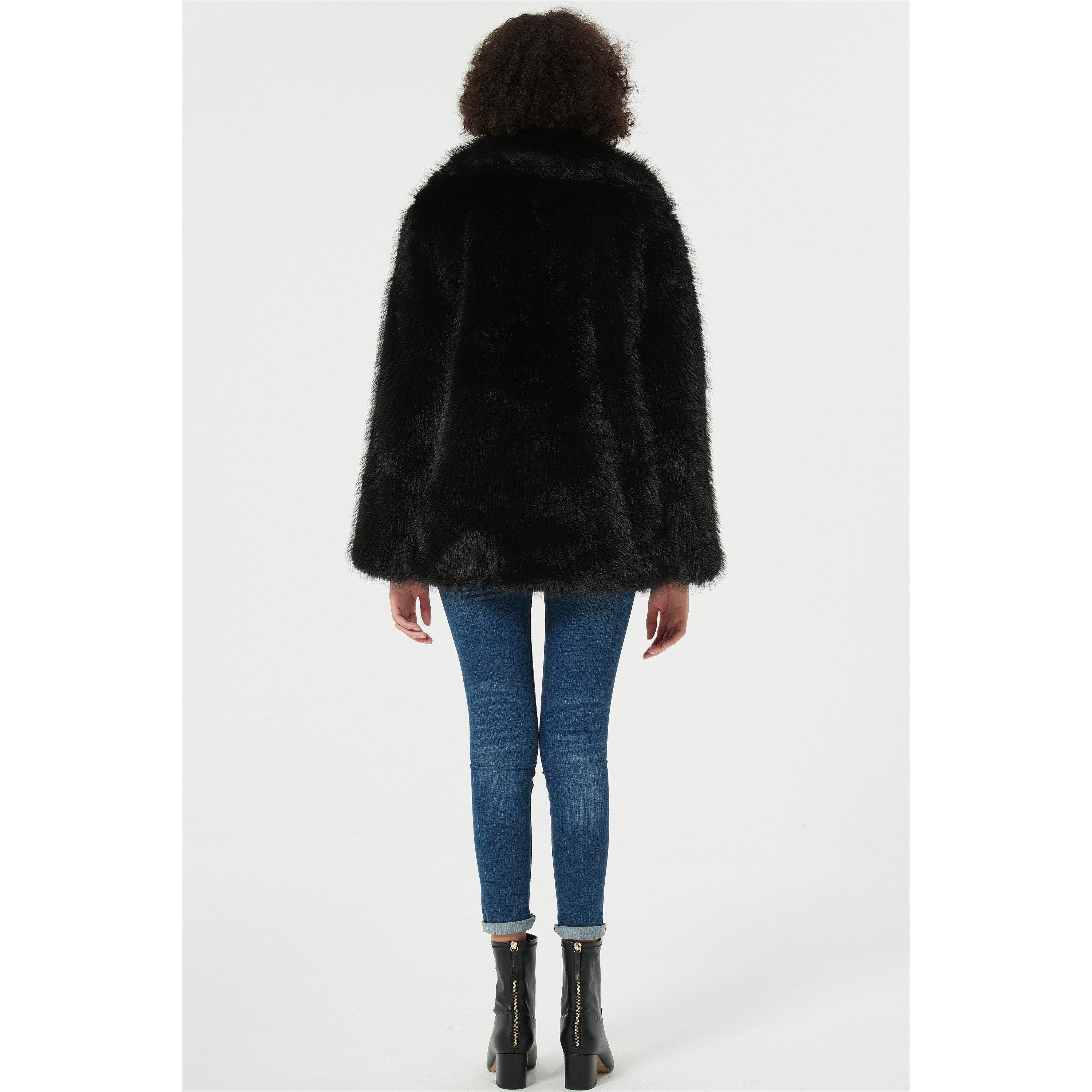 Be You B Faux Fur Fluffy Coat