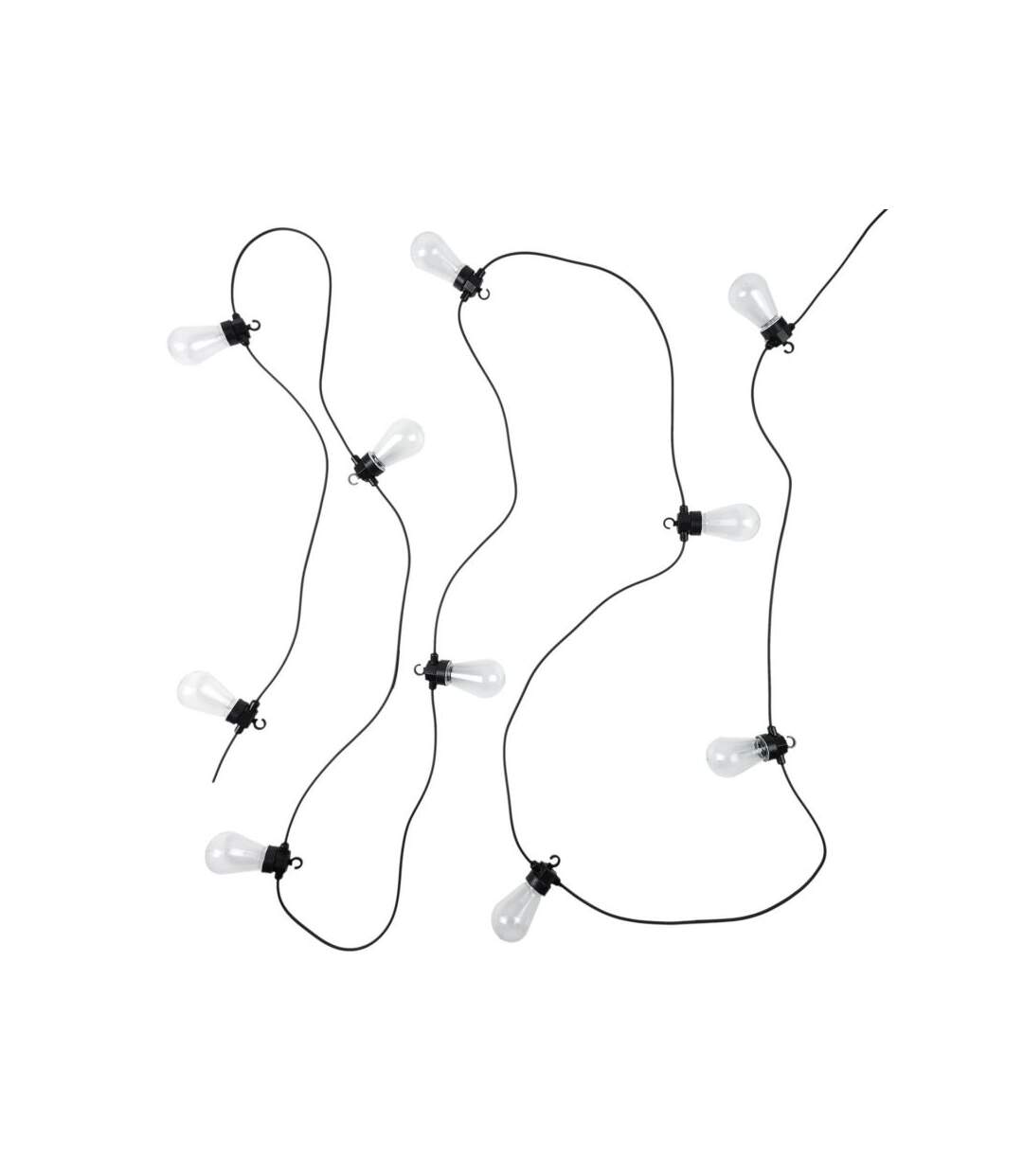 Paris Prix - Guirlande Lumineuse Extérieur ampoule Transparente Multicolore 5m Noir