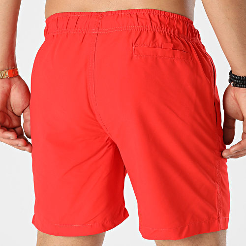 Short De Bain Logo Rouge Noir