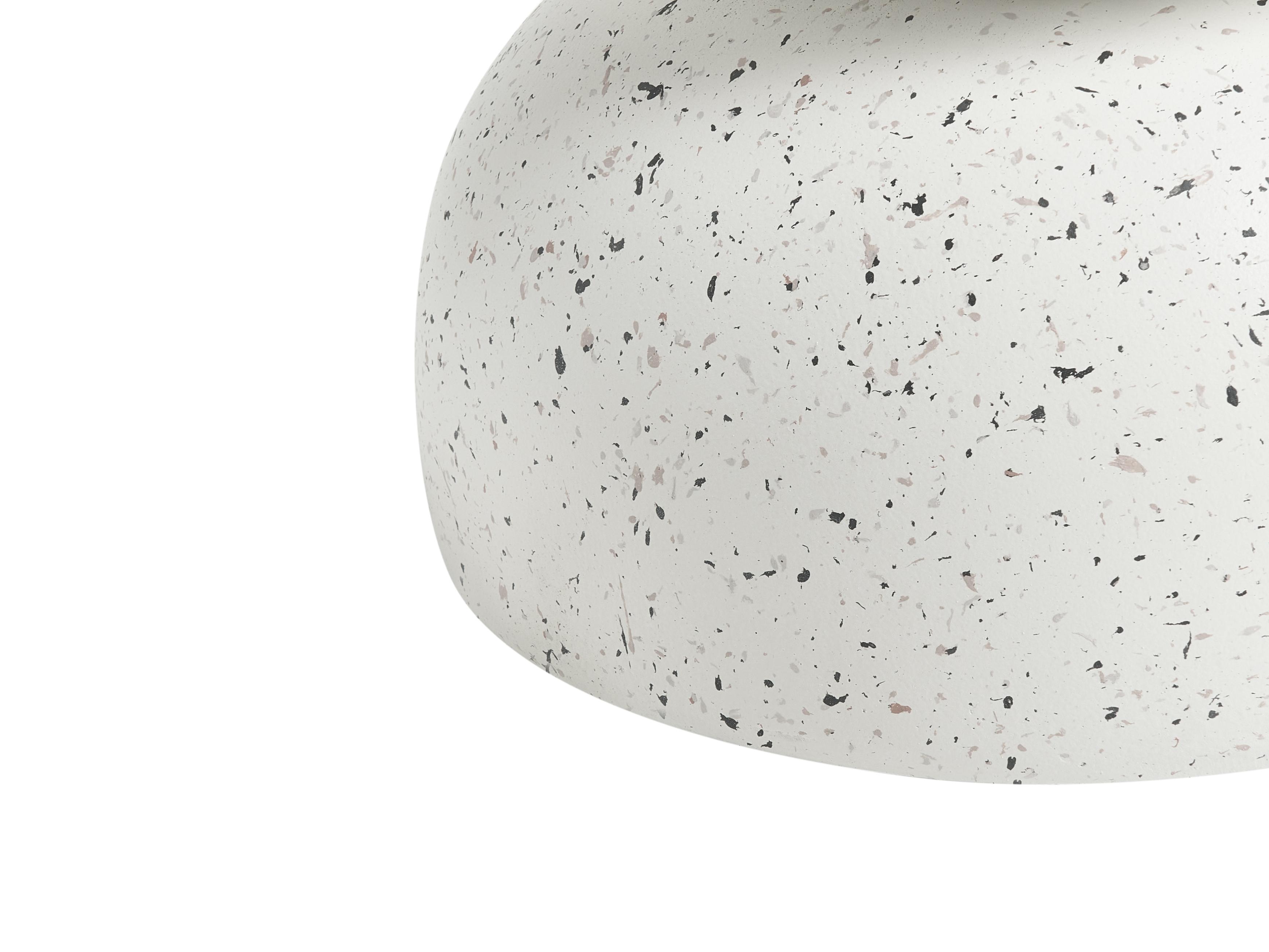 Bijzettafel FALIRO 37 cm 37 cm Terrazzo-effect Wit terrazzo