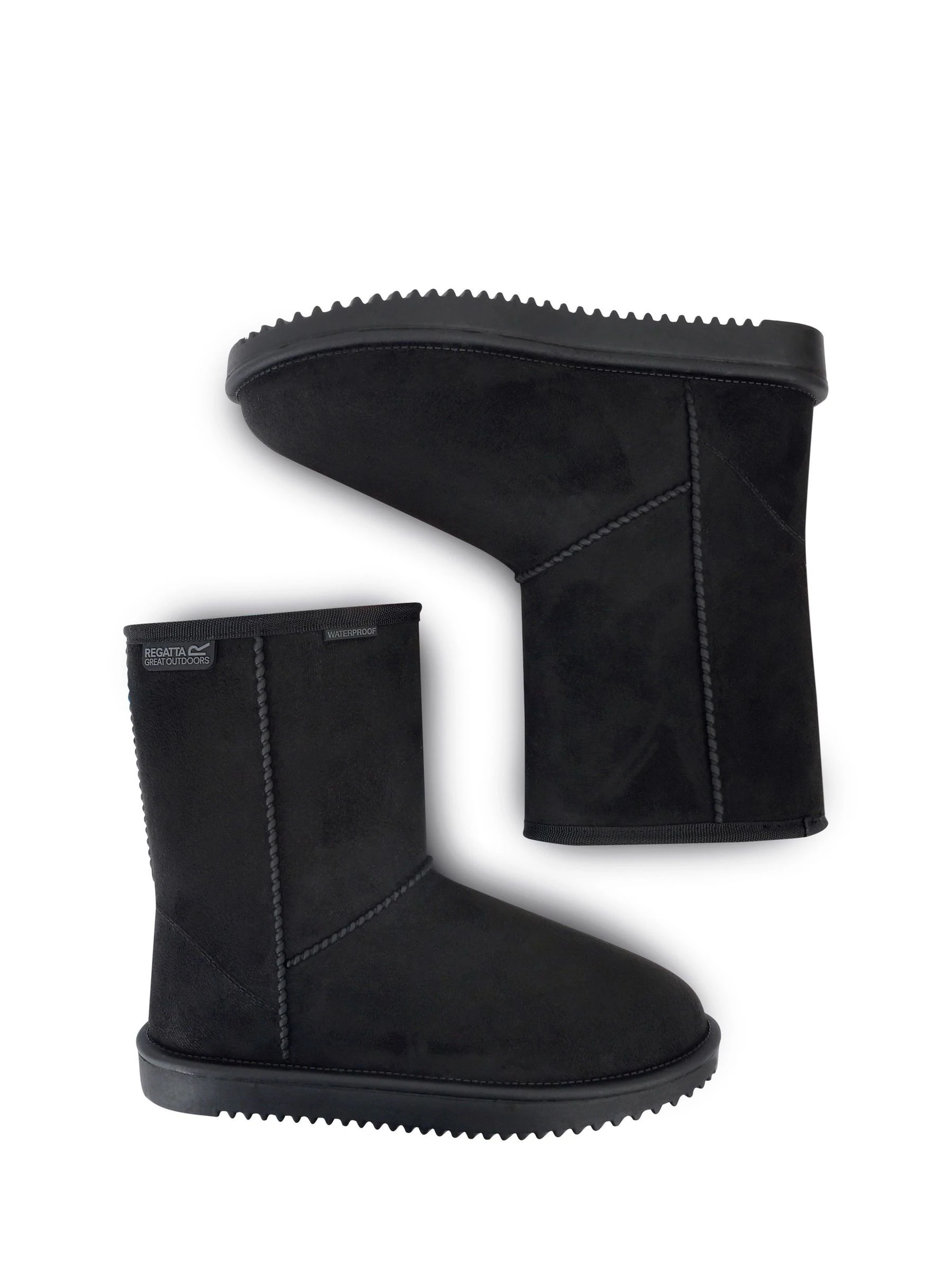 Zwart - Regatta Risley Behaaglijke halflange waterdichte Boots met voering van imitatiebont