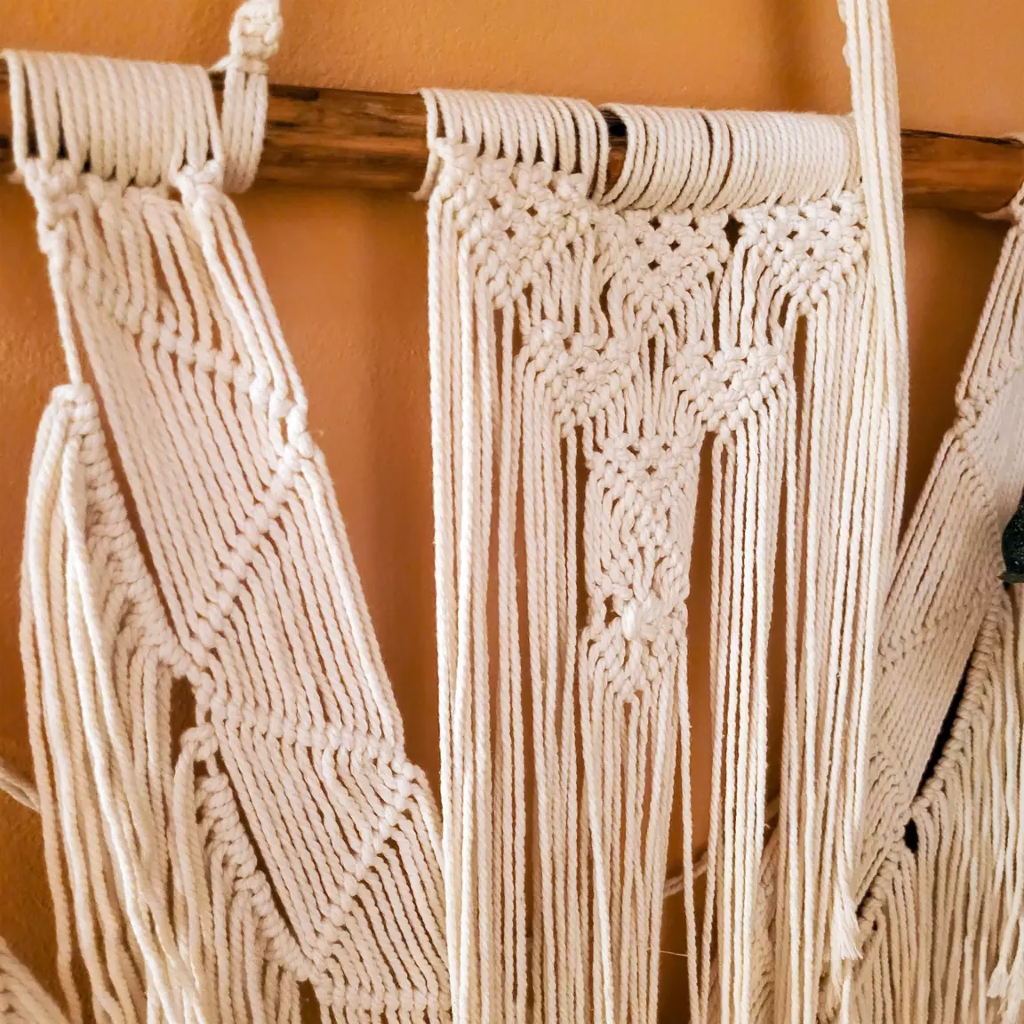 Décoration murale Macramé en coton (H100 cm) Beige