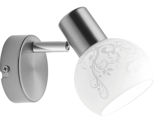 Wandspot 1-lamp B 12 cm ijzer/wit