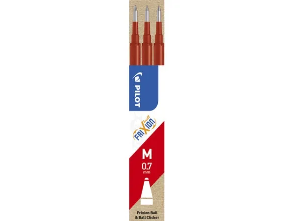 Refill Pilot FriXion Medium 0.7 mm rød - (3 stk.)